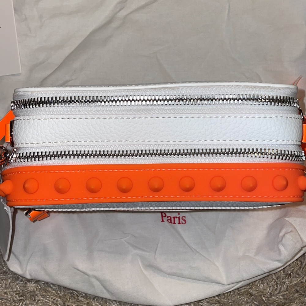 Christian Louboutin Orange and White Crossbody Bag - Picture 5 of 6